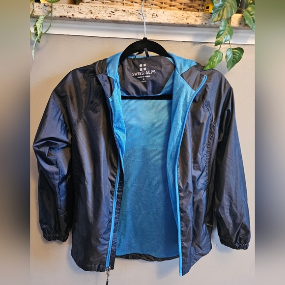 Kids Swiss Alps Lightweight Windbreaker Jacket with Hood M (10/12) - Picture 1 of 3